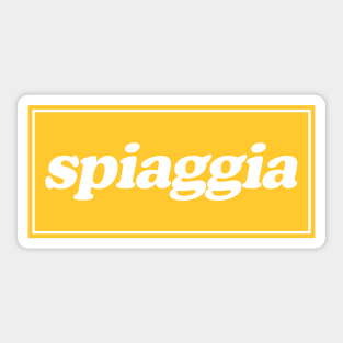 Spiagga Yellow Retro Sticker